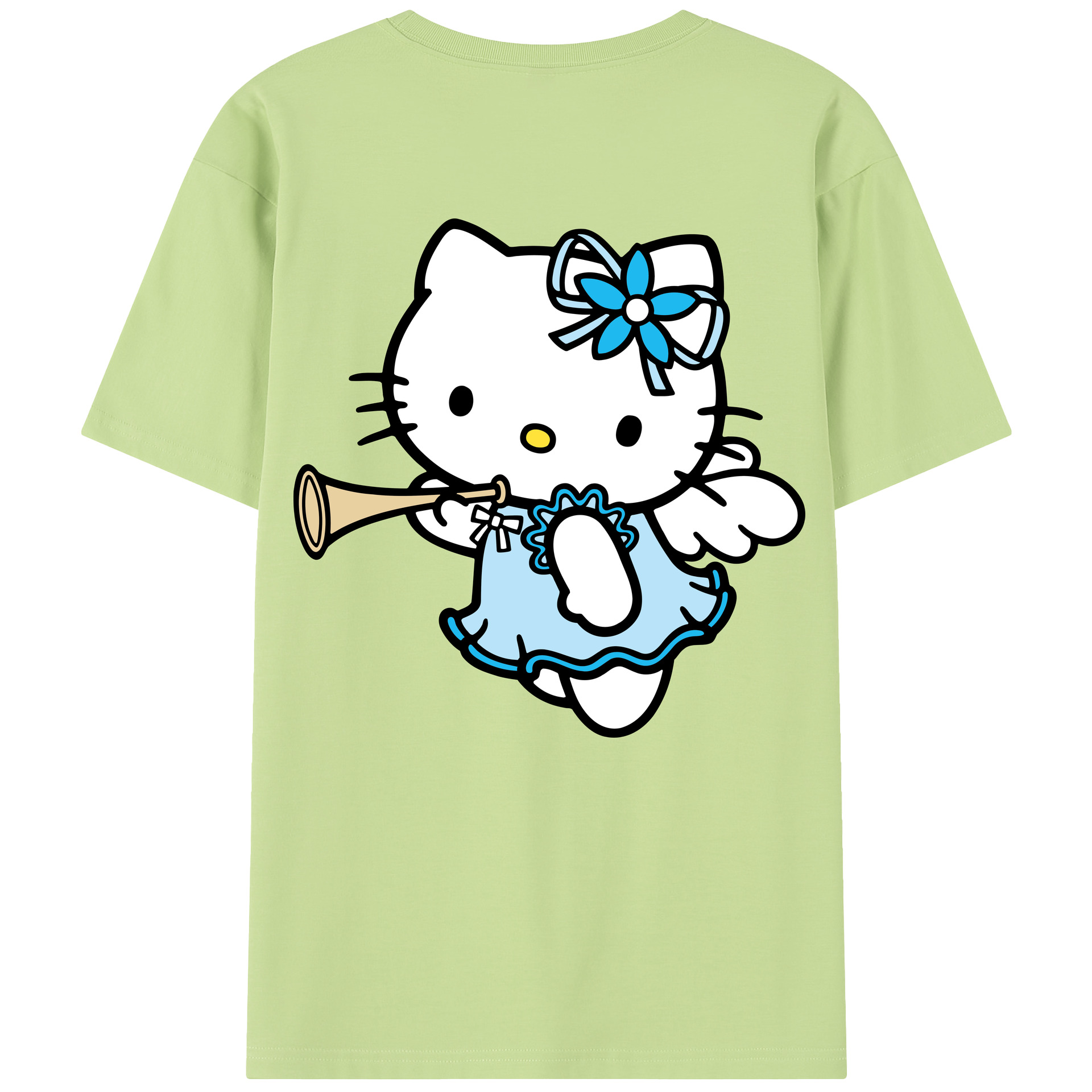 （画像用） Hello Kitty ハローキティ 綿100％半袖Tシャツ（背面プリント）